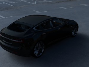 tesla model s with interior hdri 3D मॉडल