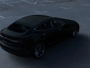 tesla modelo s com interior hdri Modelo 3D
