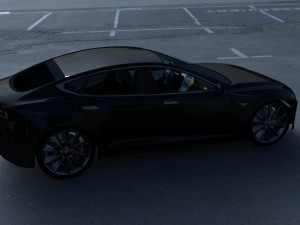 tesla model s with interior hdri 3D मॉडल