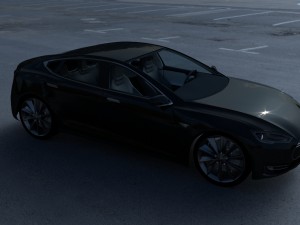 tesla model s with interior hdri 3D मॉडल