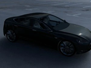 tesla modelo s com interior hdri Modelo 3D