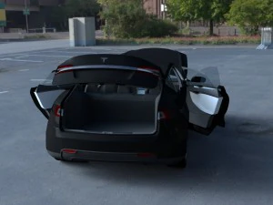 tesla modelo s com interior hdri Modelo 3D