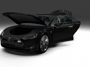 tesla model s with interior hdri 3D मॉडल