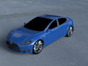 tesla model s p85 hdri 3D Model