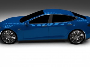 tesla model s p85 hdri 3D Model