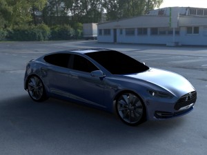 tesla model s p85 hdri 3D Model