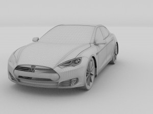 tesla model s p85 hdri 3D Model