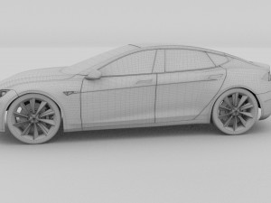 tesla model s p85 hdri 3D Model