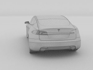 tesla model s p85 hdri 3D Model
