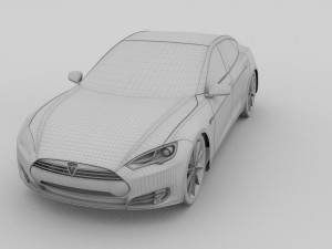 tesla model s p85 hdri 3D Model