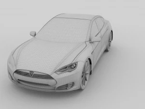 tesla model s p85 hdri 3D Model