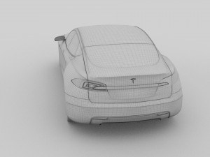 tesla model s p85 hdri 3D Model