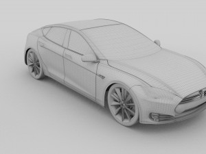 tesla model s p85 hdri 3D Model