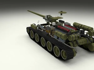 su 100 interior-engine bay full 3D Model