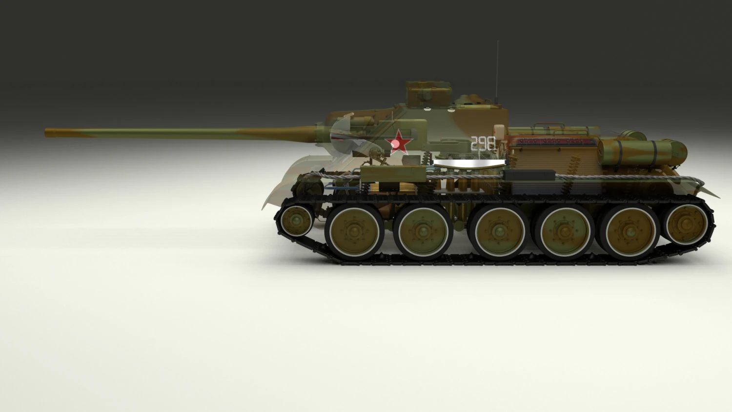 su 100 interior-engine bay full camo 3D Model .c4d .max .obj .3ds .fbx .stl .blend 
