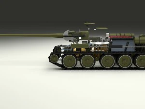 su 100 interior-engine bay full camo 3D Model