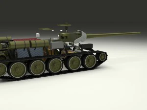 su 100 interior-engine bay full camo 3D Model
