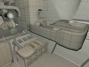 su 100 interior-engine bay full camo 3D Model