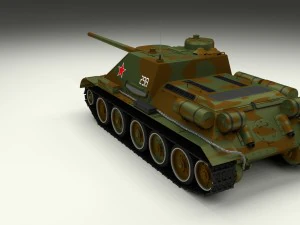 su 100 tank destroyer camo 3D Model