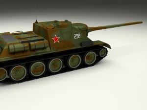 su 100 tank destroyer camo 3D Model