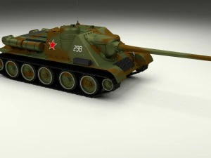 su 100 tank destroyer camo 3D Model