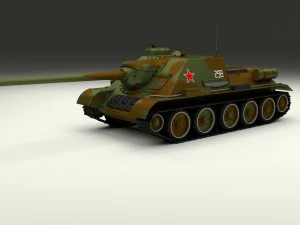su 100 tank destroyer camo 3D Model