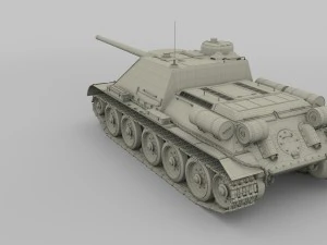 su 100 tank destroyer camo 3D Model