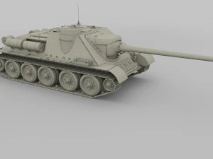 su 100 tank destroyer camo 3D Model