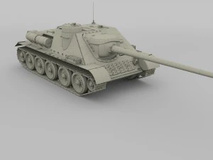 su 100 tank destroyer camo 3D Model