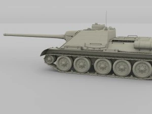 su 100 tank destroyer camo 3D Model