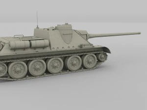 su 100 tank destroyer camo 3D Model