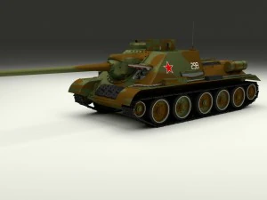 su 100 with interior camo 3D Model