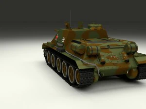 su 100 with interior camo 3D Model