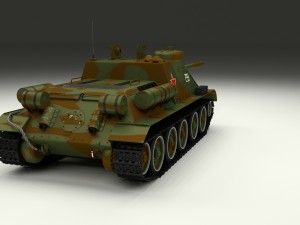 su 100 with interior camo Model 3D