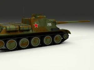 su 100 with interior camo 3D Model