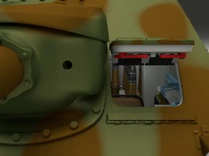 su 100 with interior camo 3D Model