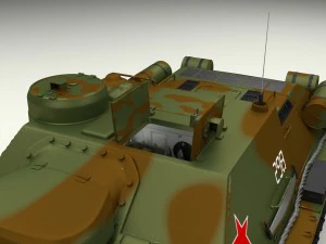 su 100 with interior camo 3D Model