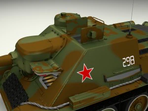 su 100 with interior camo 3D Model