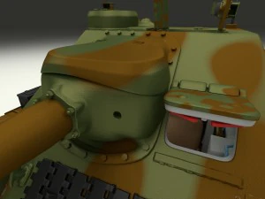 su 100 with interior camo 3D Model
