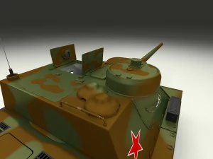 su 100 with interior camo 3D Model