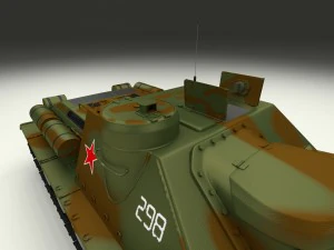 su 100 with interior camo 3D Model