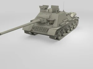 su 100 with interior camo 3D Model