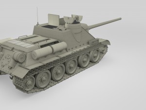 su 100 with interior camo Model 3D