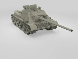 su 100 with interior camo 3D Model