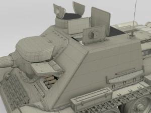 su 100 with interior camo 3D Model