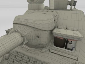 su 100 with interior camo 3D Model