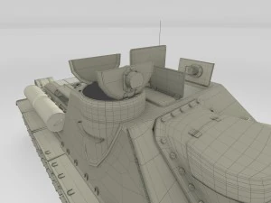 su 100 with interior camo 3D Model