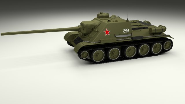 su 100 tank destroyer 3D 모델 .c4d .max .obj .3ds .fbx .stl .blend 