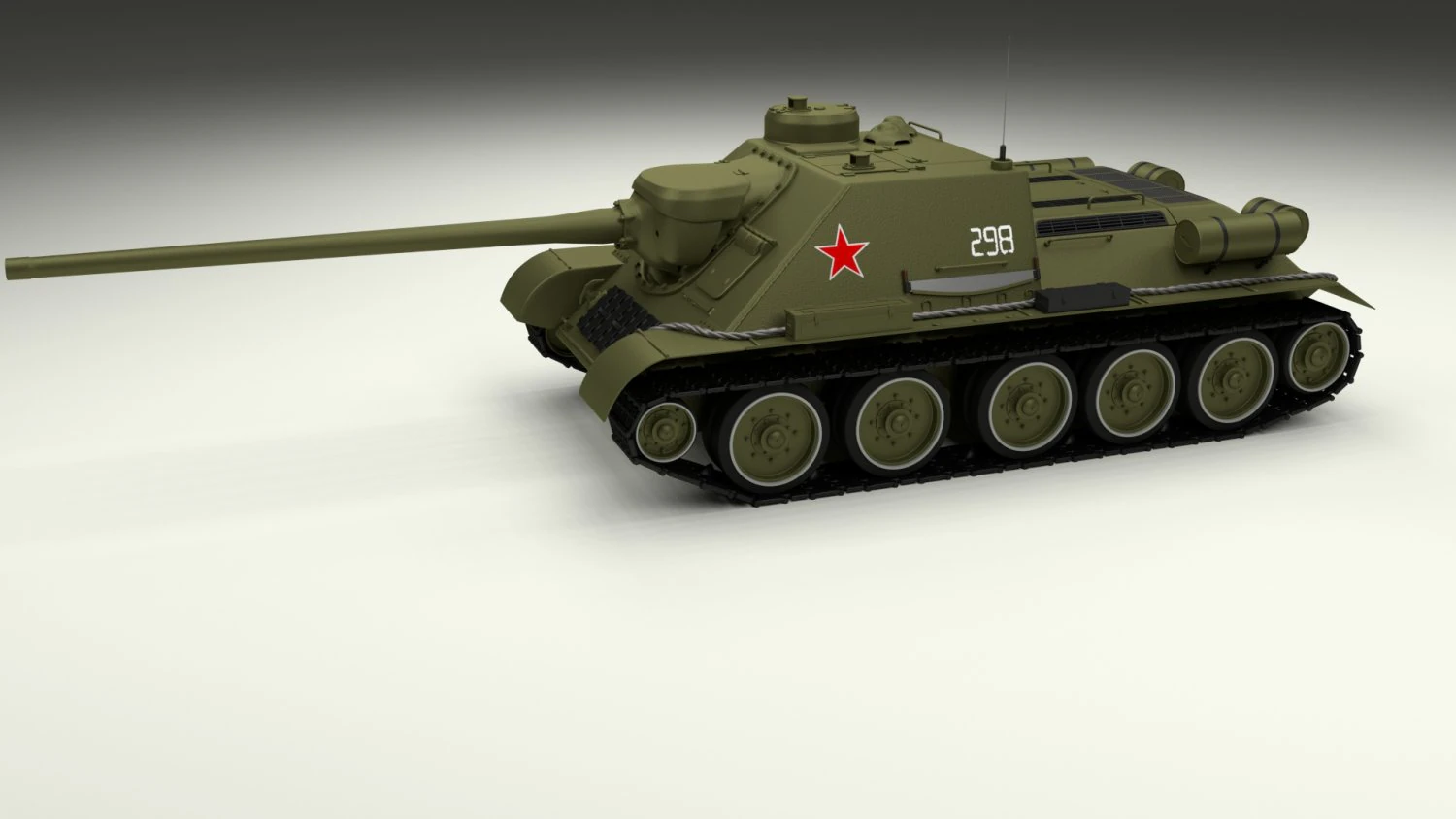 su 100 tank destroyer 3D Model .c4d .max .obj .3ds .fbx .stl .blend 