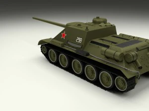 su 100 tank destroyer 3D Model